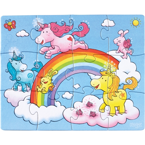 Haba puzzles unicorn glitter shine